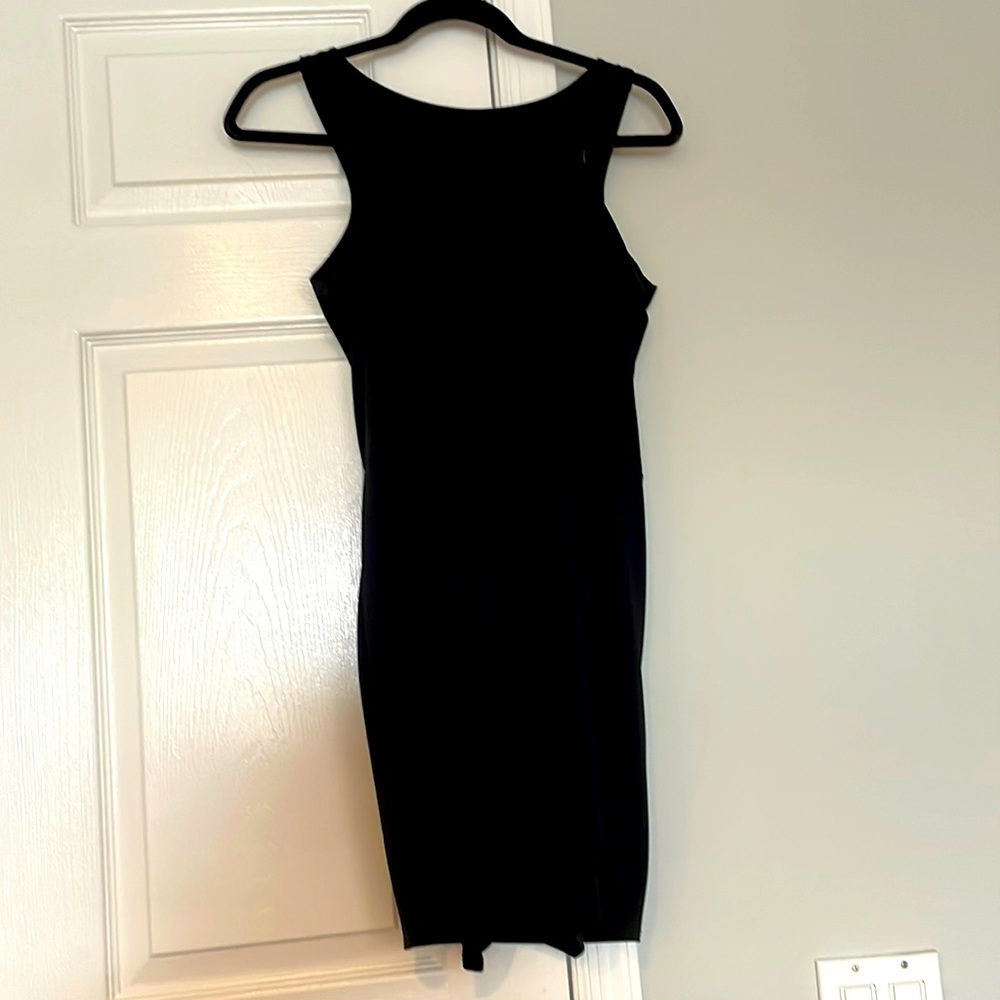 Black Mini-Dress with Back Cut-Out Design